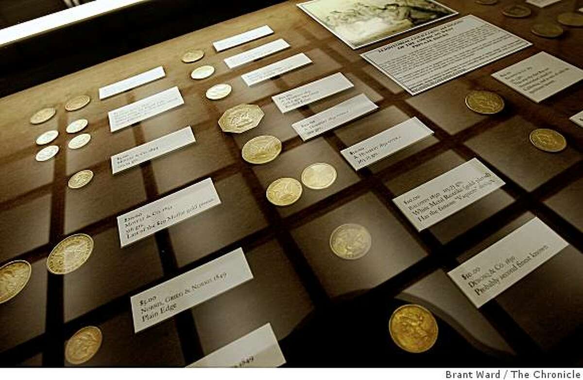 Downstairs in the bank is a museum which includes gold coins from the 1800s and early 1900s used around San Francisco. The Union Bank of California celebrated the 100th anniversary of their headquarters at 400 California Street in San Francisco Monday September 8, 2008.