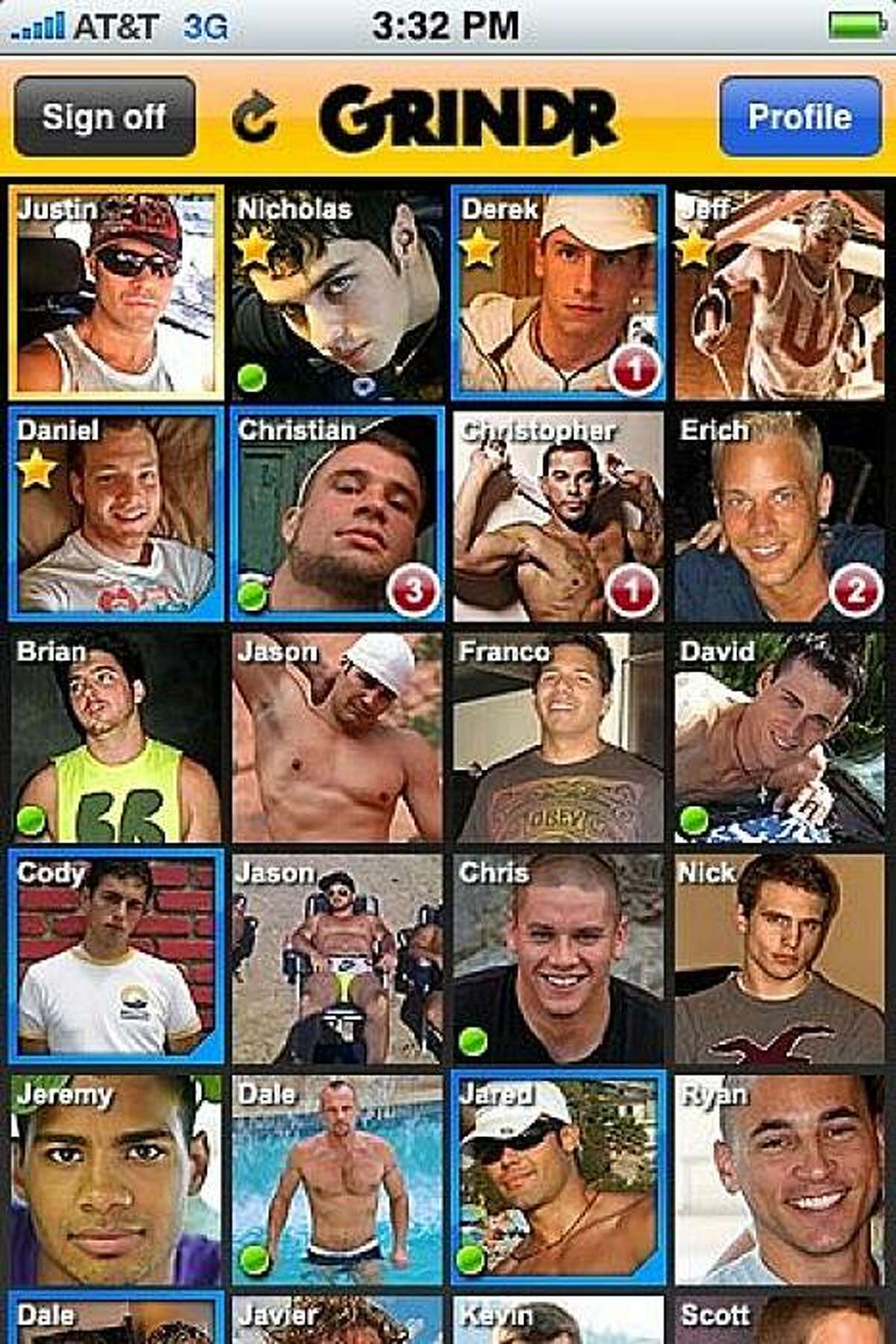 SOCIAL NETWORKING Grindr for the iPhone lets them know who's nearby.