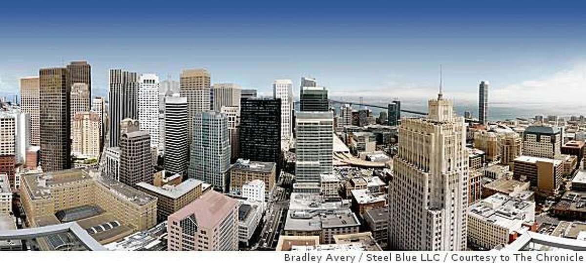 The penthouse (three apartments made into one) of the St. Regis Museum Tower, a new high-end condo building at the corner of Third and Mission streets, will go on the market for $70 million. If it sells for even half that it will set a record for San Francisco residential real estate. This is view to the north and east from the penthouse.