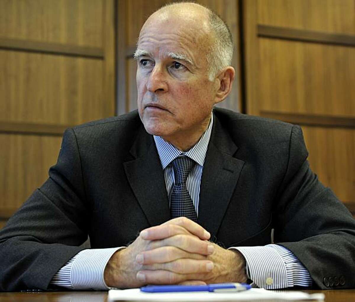 In this photo taken Dec. 24, 2009, Jerry Brown is shown at his office in Oakland, Calif. The son of popular two term governor Edmund G. "Pat" Brown, he began his political career as a community college trustee in the 1960s. He rocketed to national prominence when he won the governorship in 1974 and ran three times for president. Most recently, he served for eight years as Oakland's mayor.