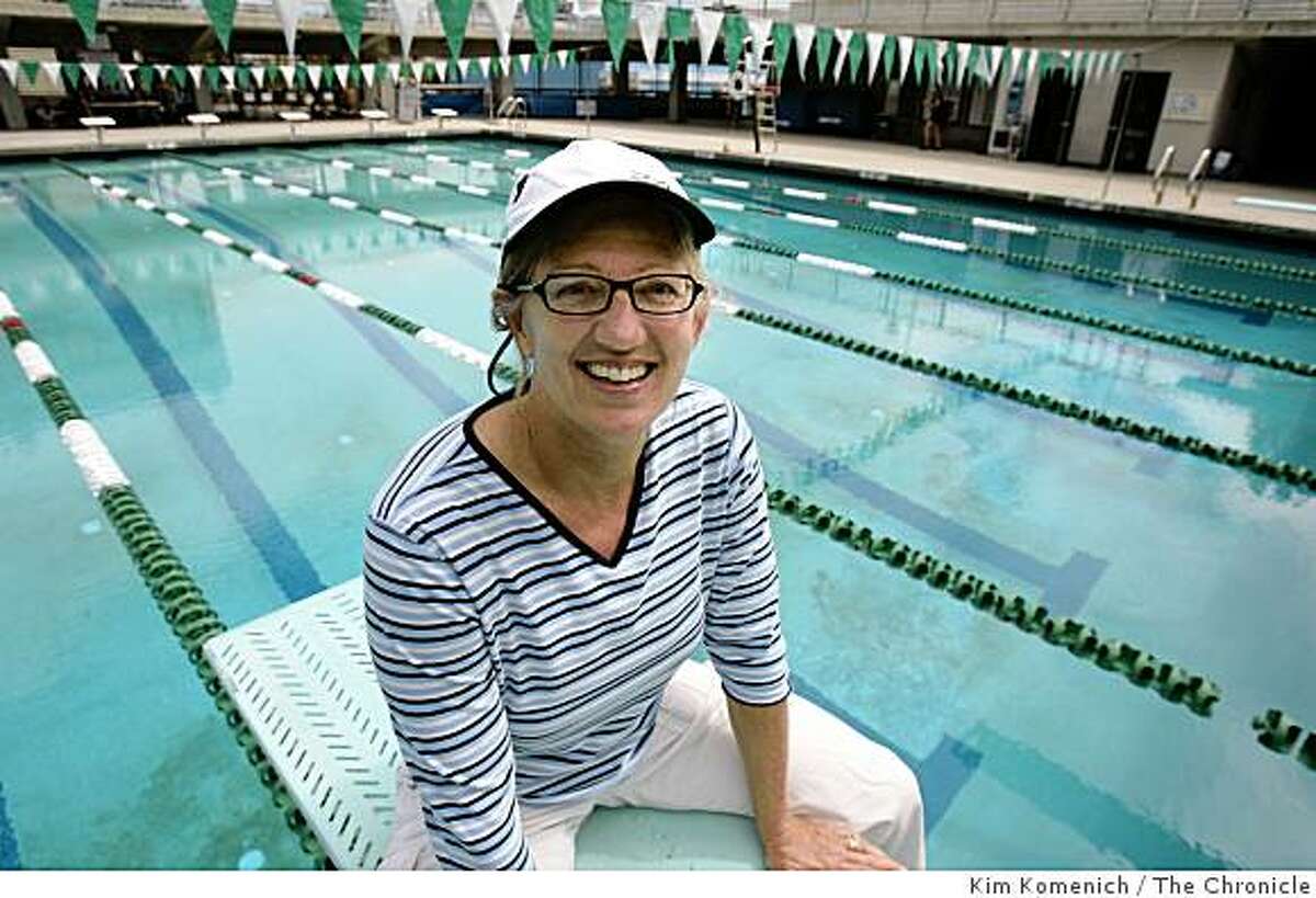Marcia Benjamin is a swimming teacher at Laney College in Oakland, Calif. She uses algebra to calculate lap pace in races. She is photographed at the Laney College pool on Aug. 20, 2008.