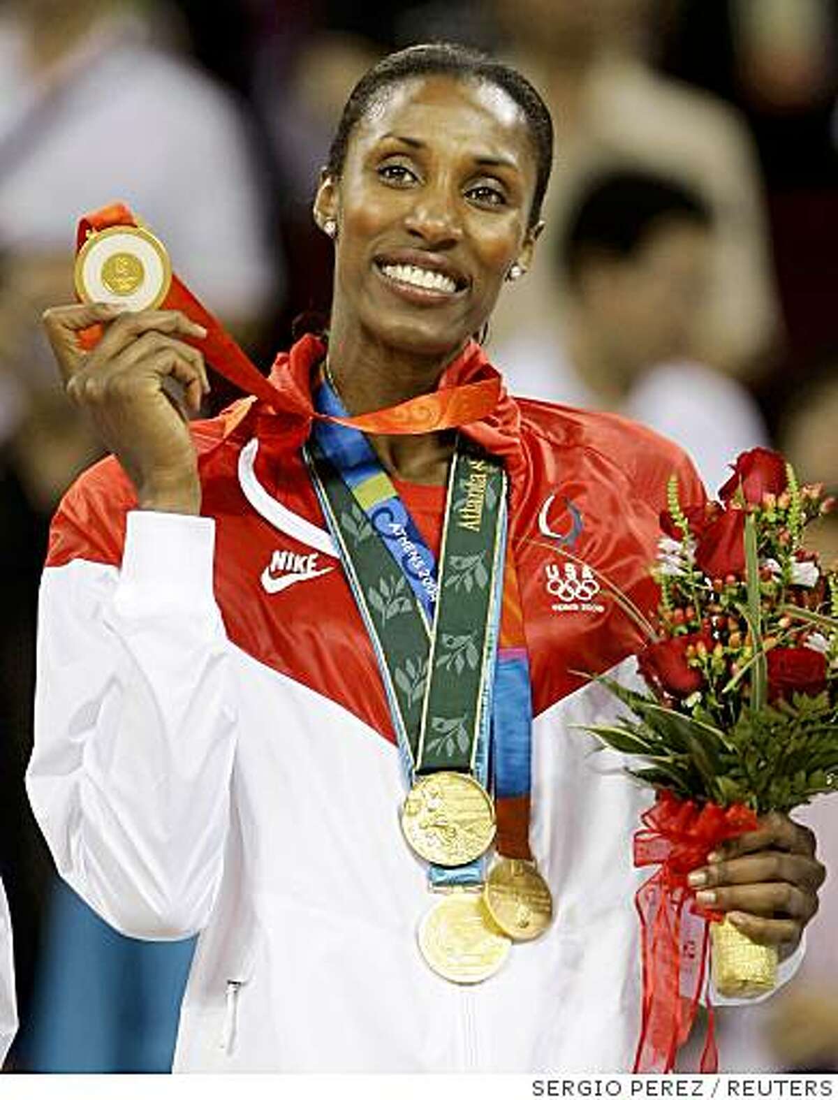 Lisa Leslie's golden glow