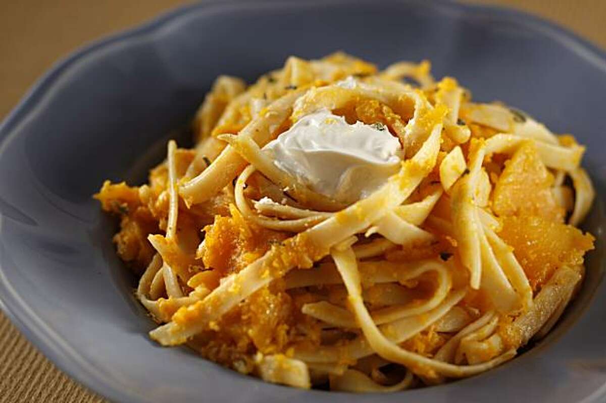 Pasta with Squash Puree in San Francisco, Calif., on February 10, 2010. Food styled by Pailin Chongchitnant.