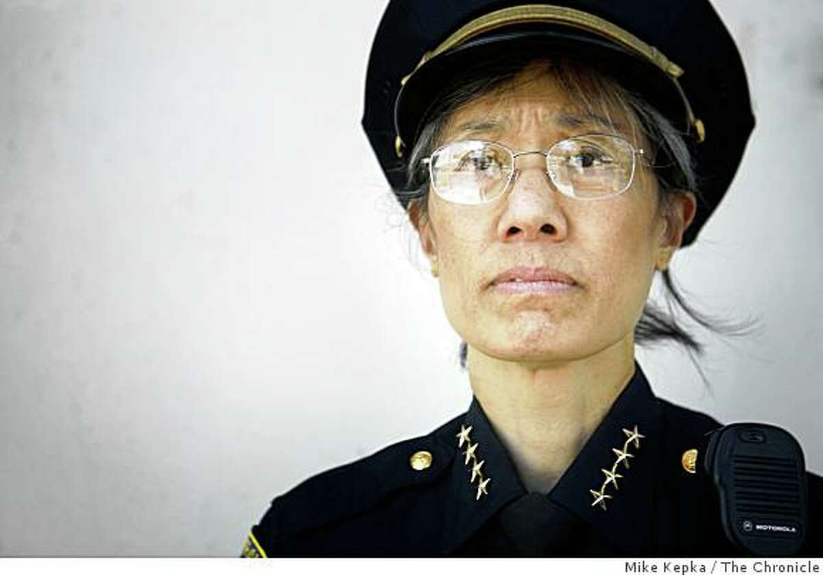 San Francisco Police Chief Heather Fong poses for a portrait on 3rd Street in the Bayview District on Thursday August 14, 2008 in San Francisco Calif.
