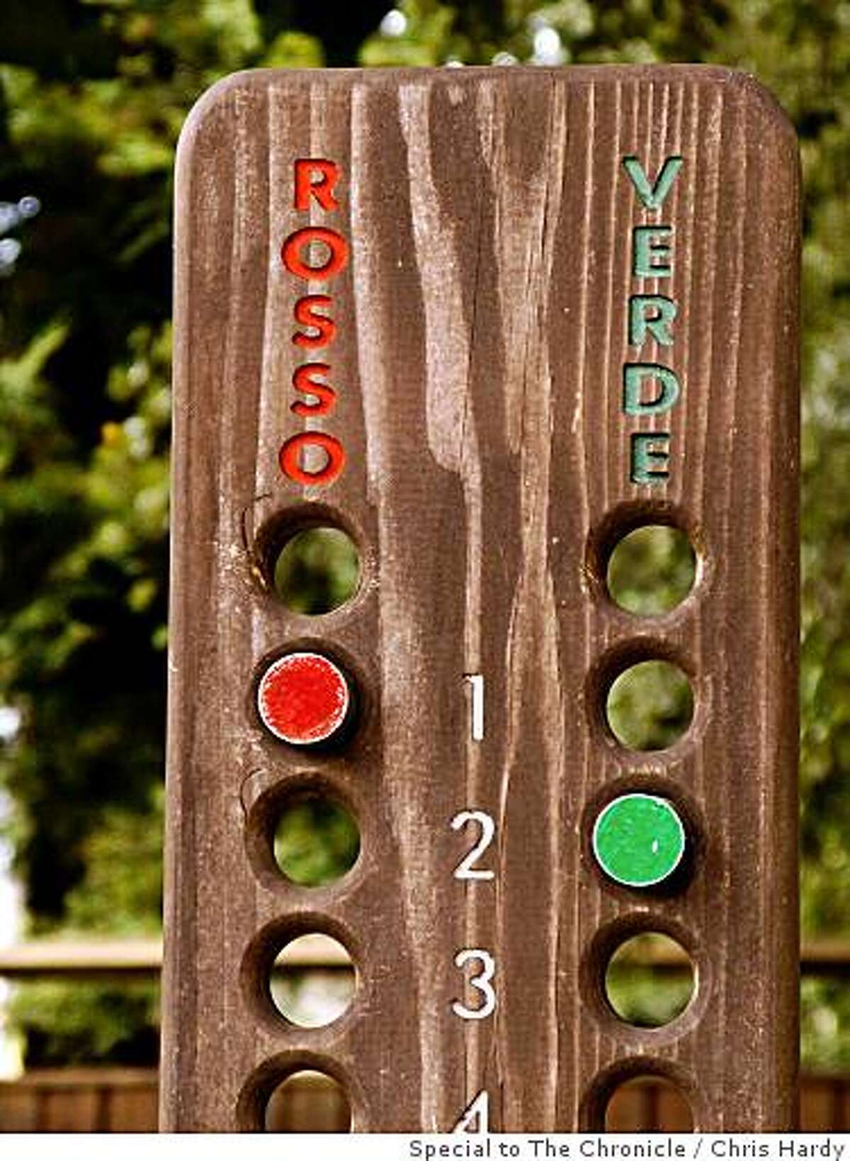 Bocce, the perfect complement to wine tasting