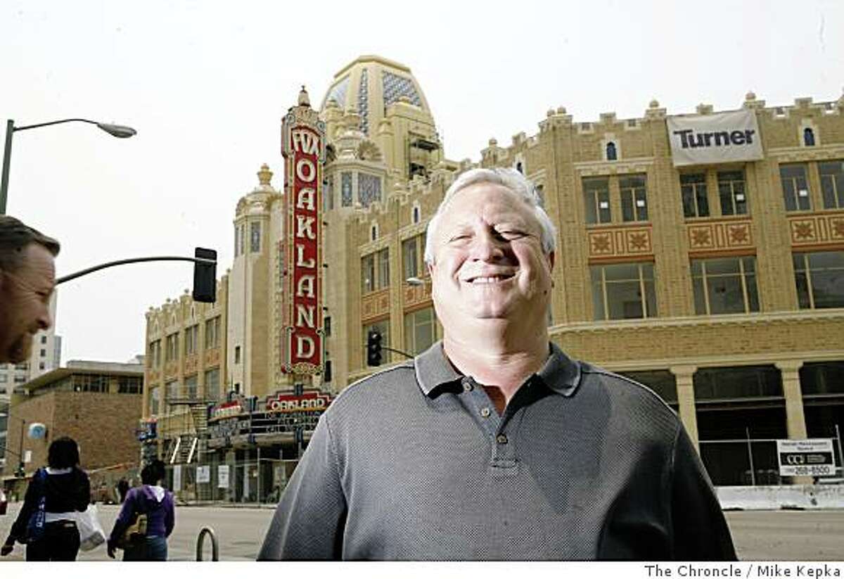 Gregg Perloff, CEO of Another Planet Entertainment, in front of the Fox Theater in Oakland, Calif. Photo by Mike Kepka / The Chronicle