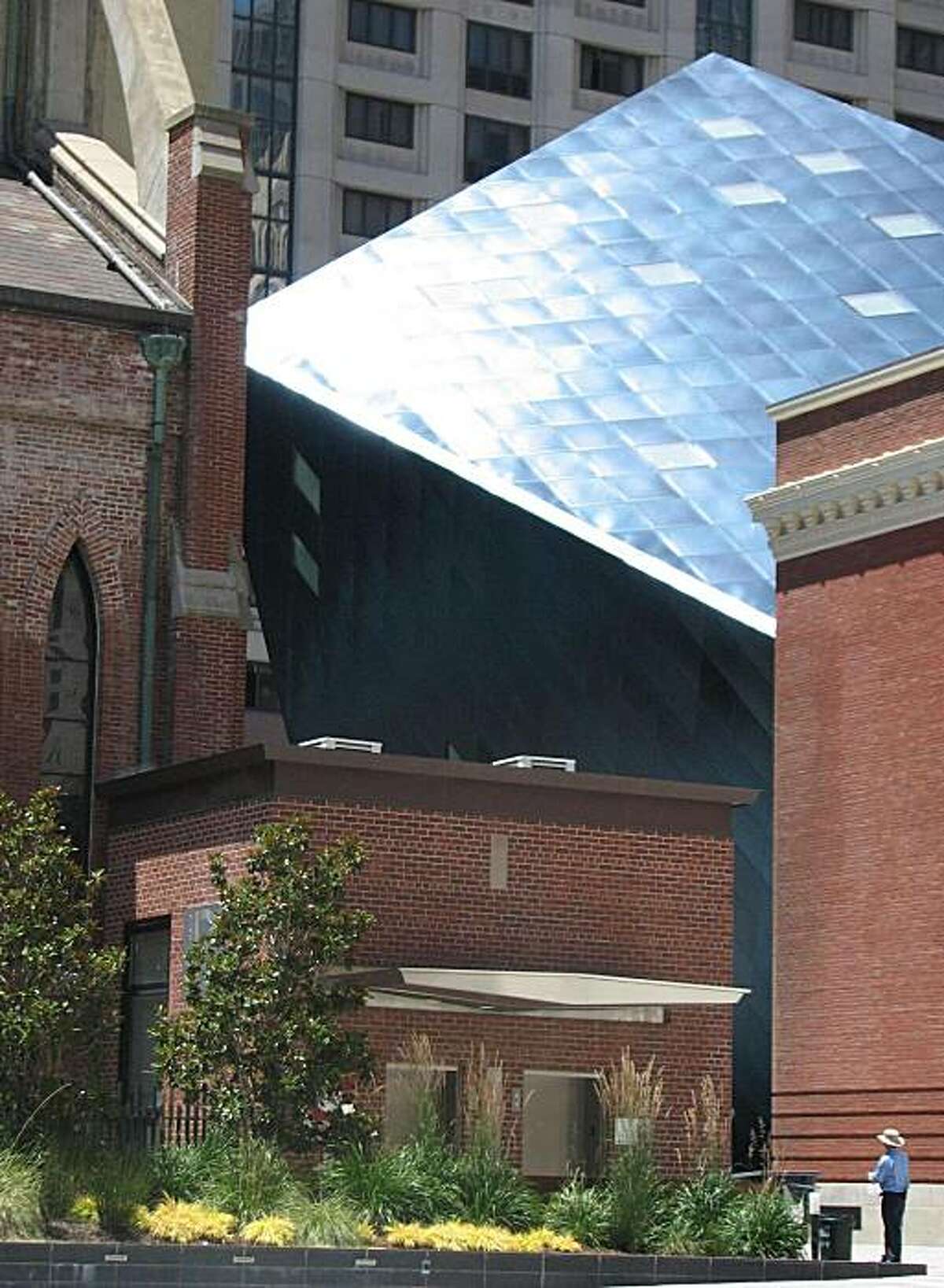 The Contemporary Jewish Museum, a building in San Francisco that shows the old and new can blend.