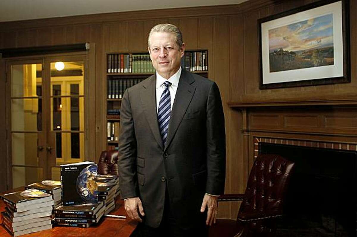 Al Gore talks about his new book at Dominican College in San Rafael, Calif., on Monday, November 9, 2009.