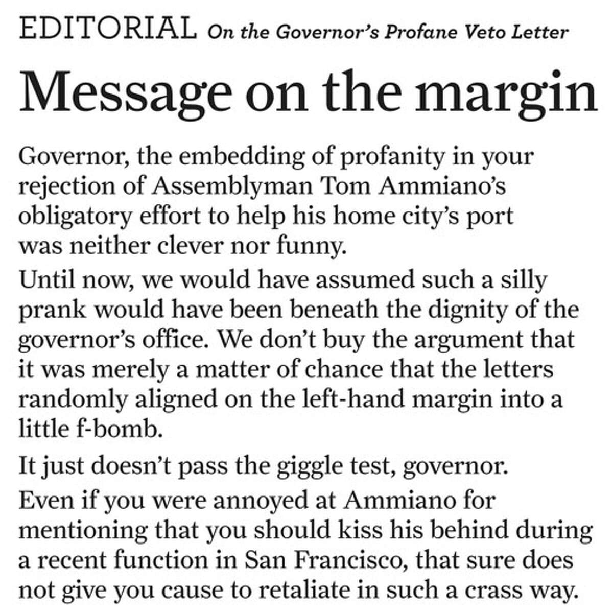 Message on the margin