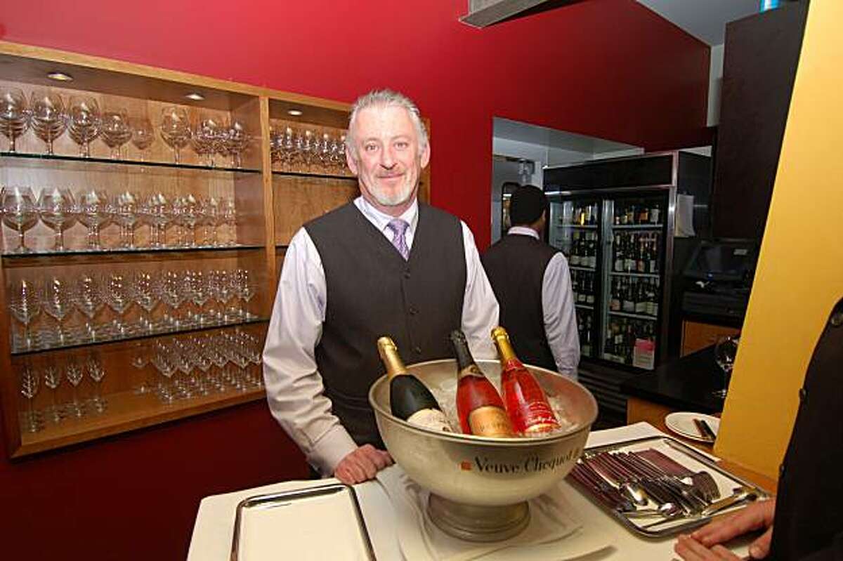 Champagne is chilled and ready to be served at Manresa in Los Gatos, a Michelin two-star and Chronicle four-star restaurant.