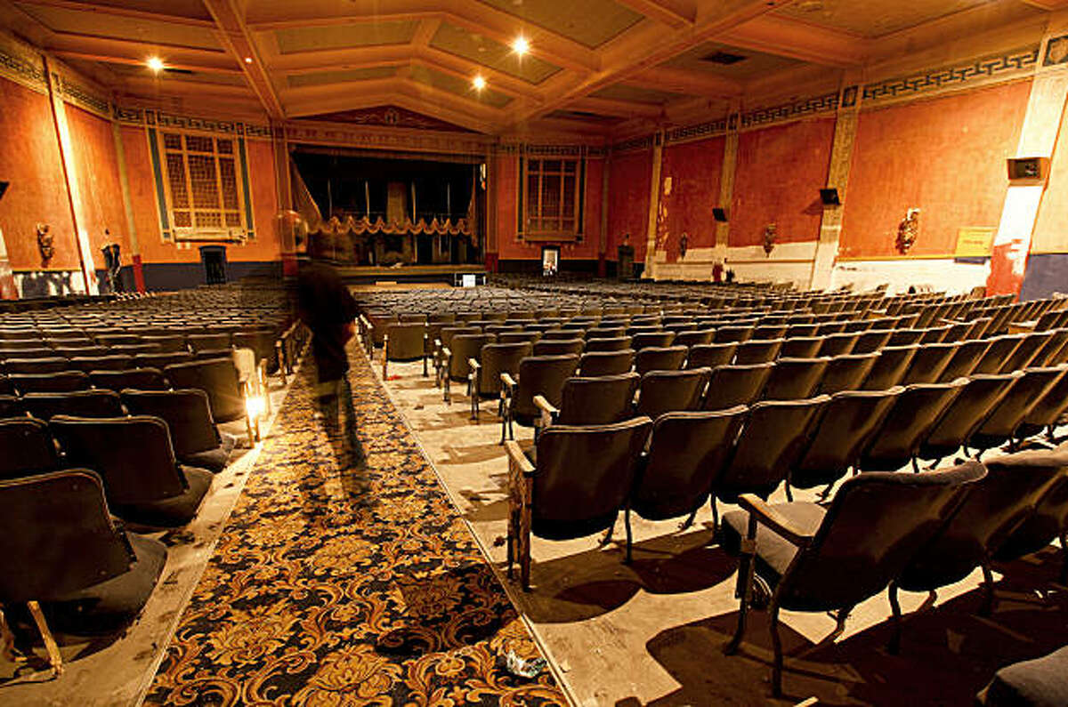 The main hall, on Sept. 22, 2009, as the UC Theatre looked when the doors were shut in 2001.