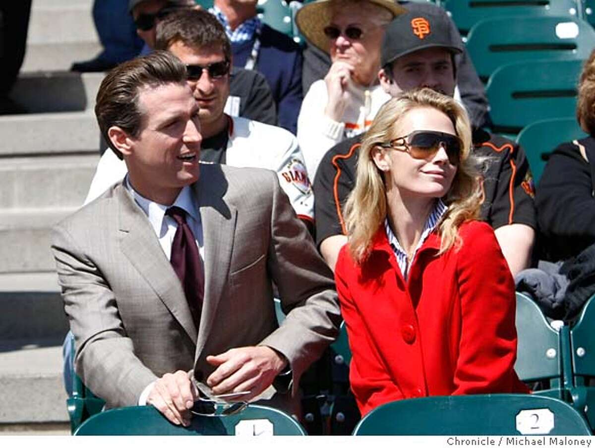 ###Live Caption:San Francisco mayor Gavin Newsom and his girlfriend Jennifer Siebel attended the game. The San Francisco Giants host the San Diego Padres at AT&T Park in San Francisco, Calif., on April 7, 2008. It was the Giants home opener. Photo by Michael Maloney / San Francisco Chroniclem###Caption History:San Francisco mayor Gavin Newsom and his girlfriend Jennifer Siebel attended the game. The San Francisco Giants host the San Diego Padres at AT&T Park in San Francisco, Calif., on April 7, 2008. It was the Giants home opener. Photo by Michael Maloney / San Francisco Chronicle###Notes:***Gavin Newsom, Jennifer Siebel###Special Instructions:MANDATORY CREDIT FOR PHOTOG AND SAN FRANCISCO CHRONICLE/NO SALES-MAGS OUT