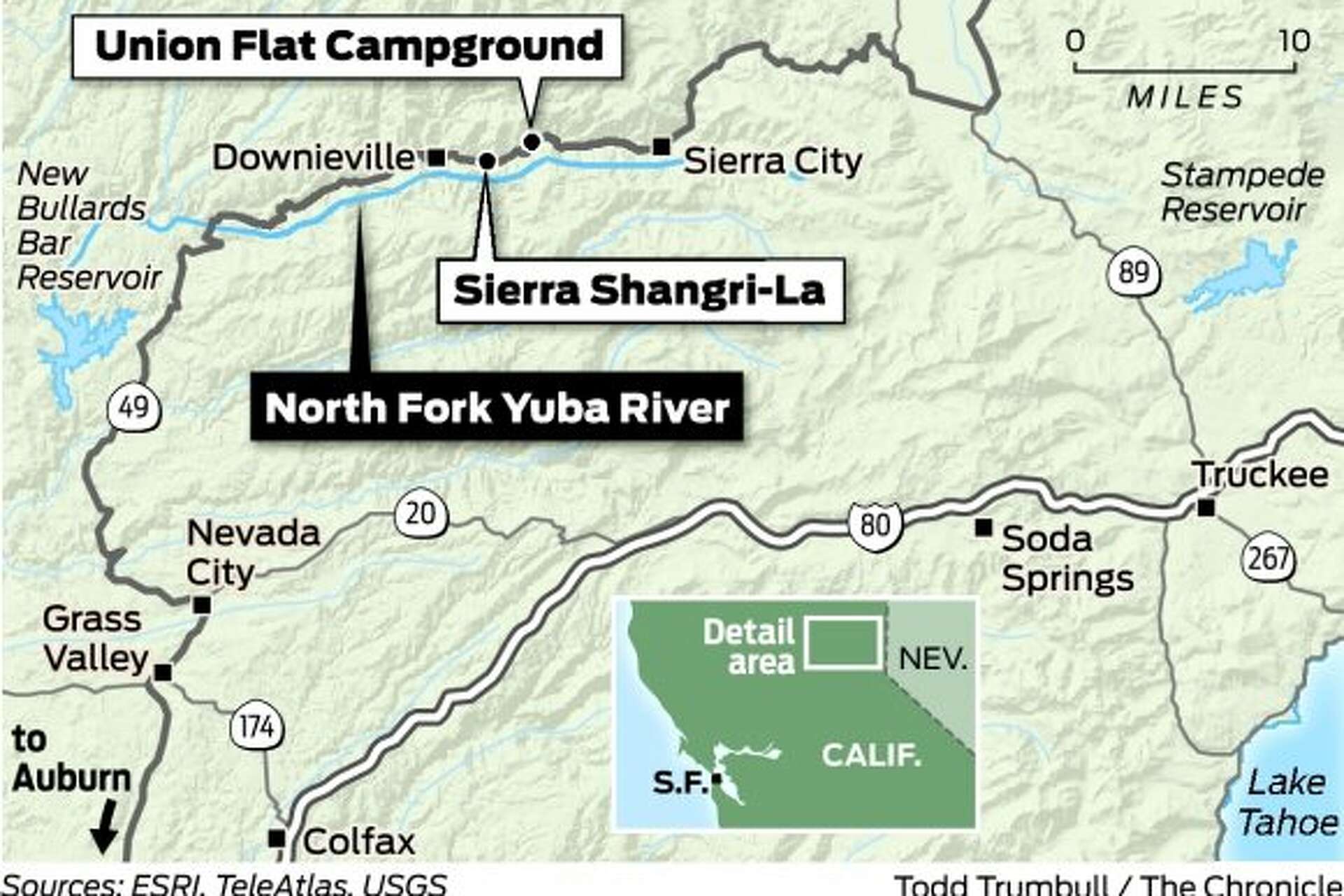 Yuibera Map Sunday Drive: Yuba River cruise and swim