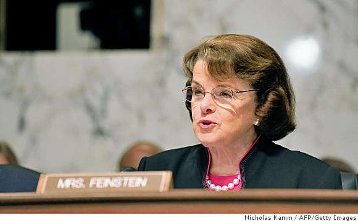 US Sen. Dianne Feinstein (D-CA)speaks during the confirmation hearings for Judge Sonia Sotomayor before the Senate Judiciary Committee July 13, 2009 in Washington, DC. Sotomayor, now an appeals court judge and U.S. President Barack Obama’s first Supreme Court nominee, will become the first Hispanic justice on the Supreme Court if confirmed. AFP PHOTO/Nicholas KAMM (Photo credit should read NICHOLAS KAMM/AFP/Getty Images)