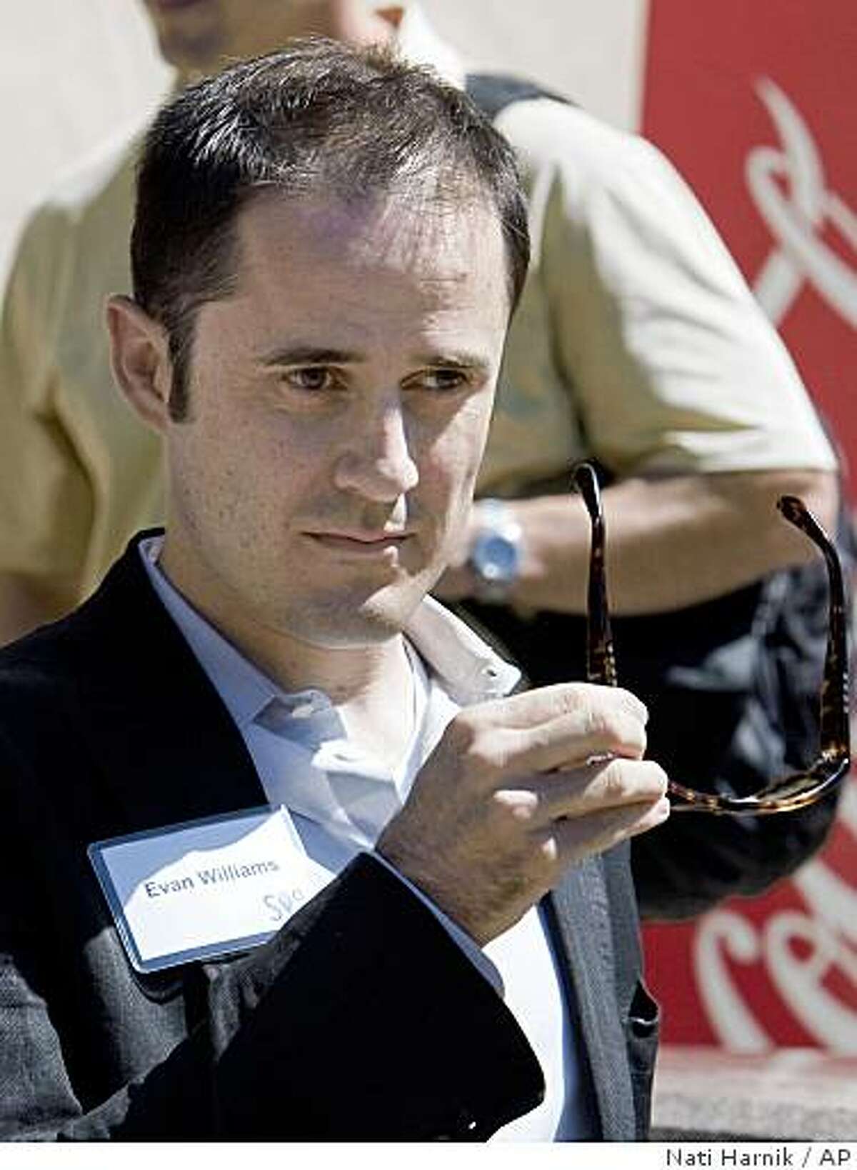 Twitter CEO and co-founder Evan Williams breaks for lunch at the annual Allen & Co.'s media summit in Sun Valley, Idaho, Friday, July 10, 2009. (AP Photo/Nati Harnik)