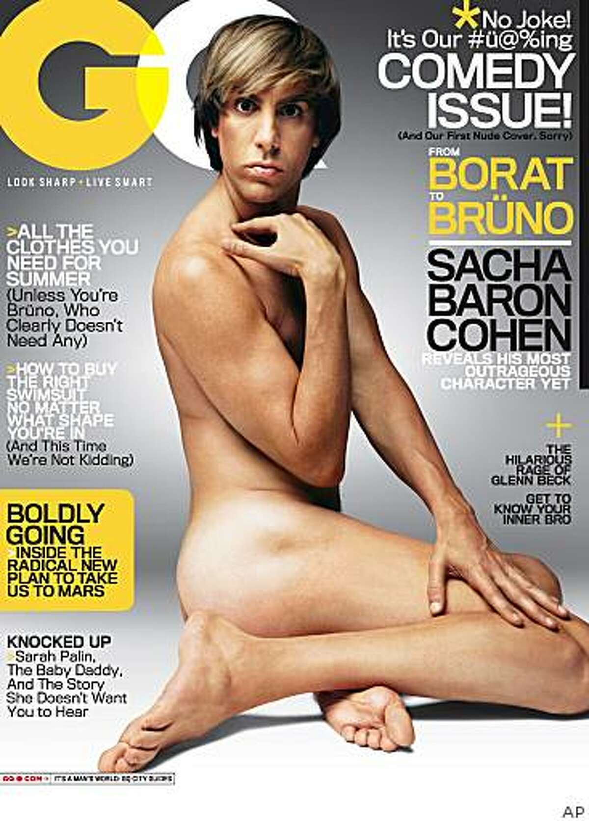 Sacha Cohen's gay Bruno gets top billing in GQ, film