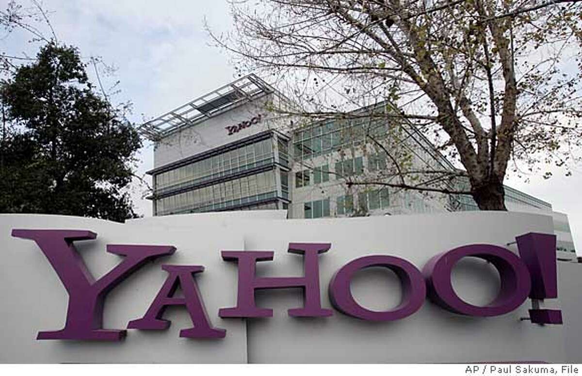 *** FILE *** The Yahoo headquarters in Sunnyvale, Calif. is seen Tuesday, Jan. 22, 2008. Microsoft Corp. offered Friday Feb. 1, 2008 to buy search engine operator Yahoo Inc. for $44.6 billion in cash and stock in a move to boost its competitive edge in the online services market. (AP Photo/Paul Sakuma/FILE)