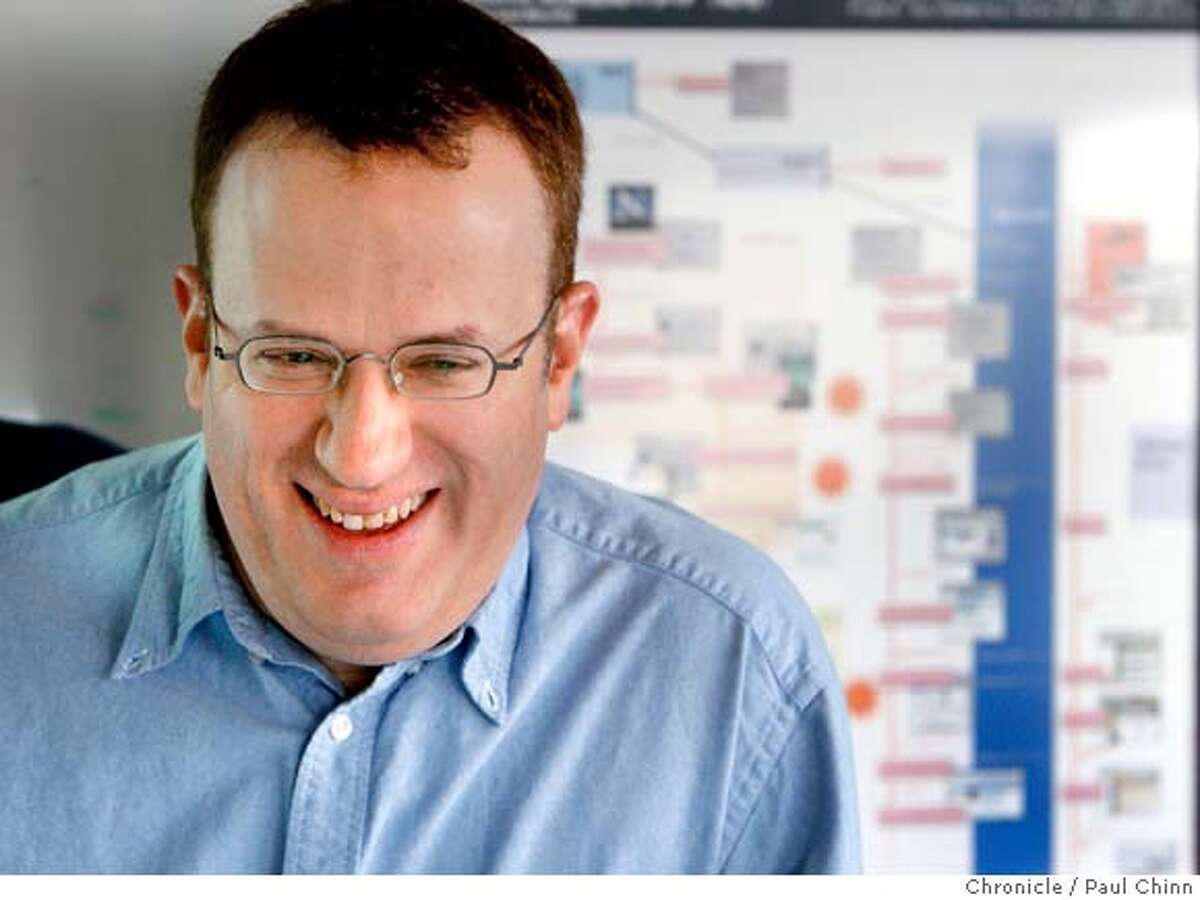 Brendan Eich, chief technical officer for Mozilla Corp., described his company's creation of its popular Firefox web browser in Mountain View, Calif. on Wednesday, Jan. 23, 2008. Mozilla is a byproduct of the old Netscape navigator which is where Eich got his start.