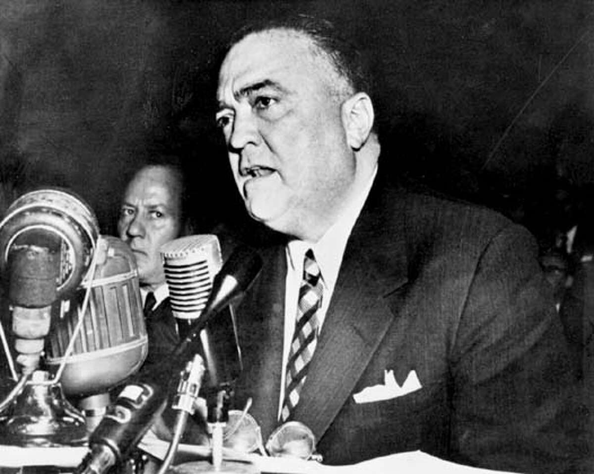 THIS IS A HANDOUT IMAGE. PLEASE VERIFY RIGHTS. HOOVER-C-01AUG02-MT-HO -- J. Edgar Hoover in an undated photo. Ran on: 12-23-2007 FBI Director J. Edgar Hoovers list was made up almost entirely of U.S. citizens. Days after the Korean war began, he said they should be jailed permanently. Ran on: 12-23-2007
