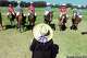 On the grounds at Golden Gate Park, Master of Ceremonies Melba Meakin introduced the women players at the Polo in the Park fund-raiser. Chronicle photo by Brant Ward