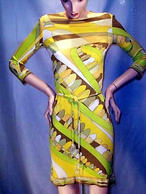 Extremely Rare EMILIO PUCCI 1950's silk dress Florence Italy Saks 5th  Avenue