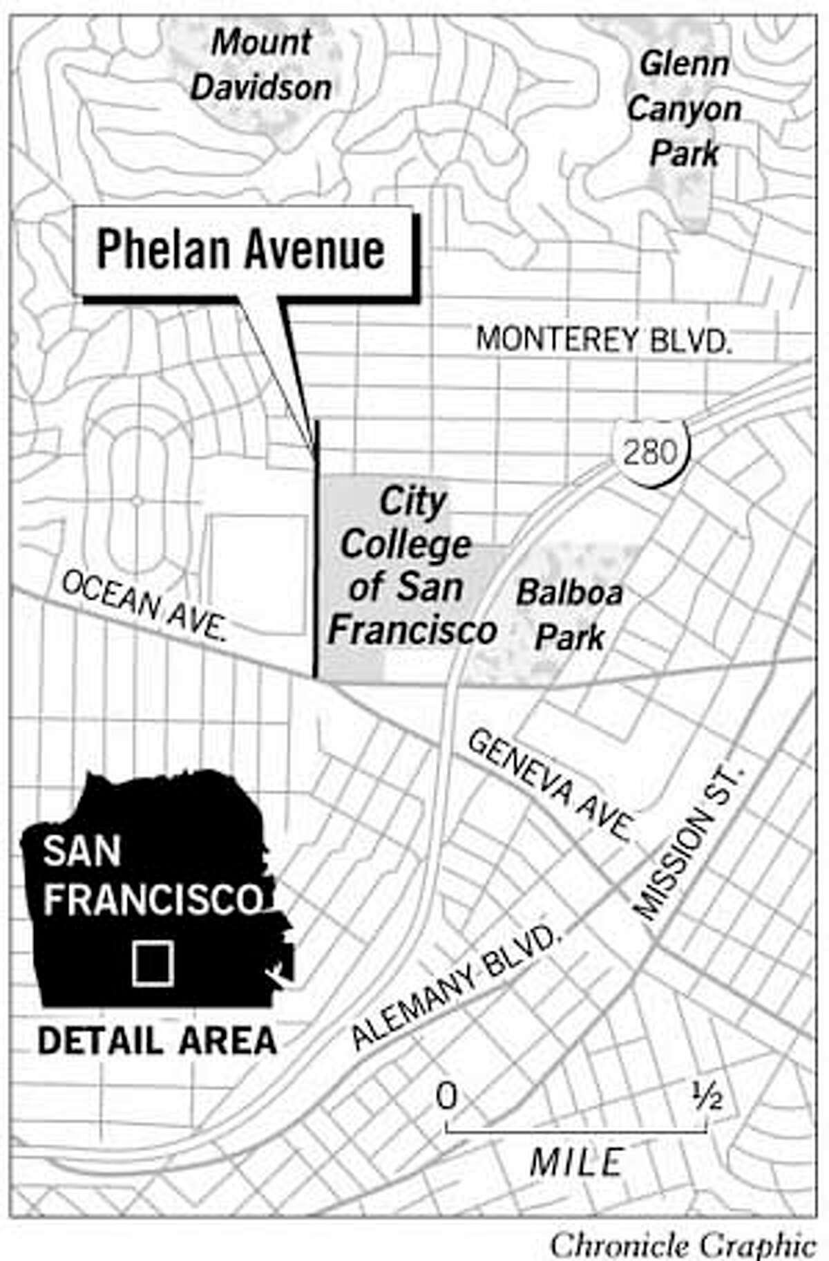 Phelan Avenue. Chronicle Graphic