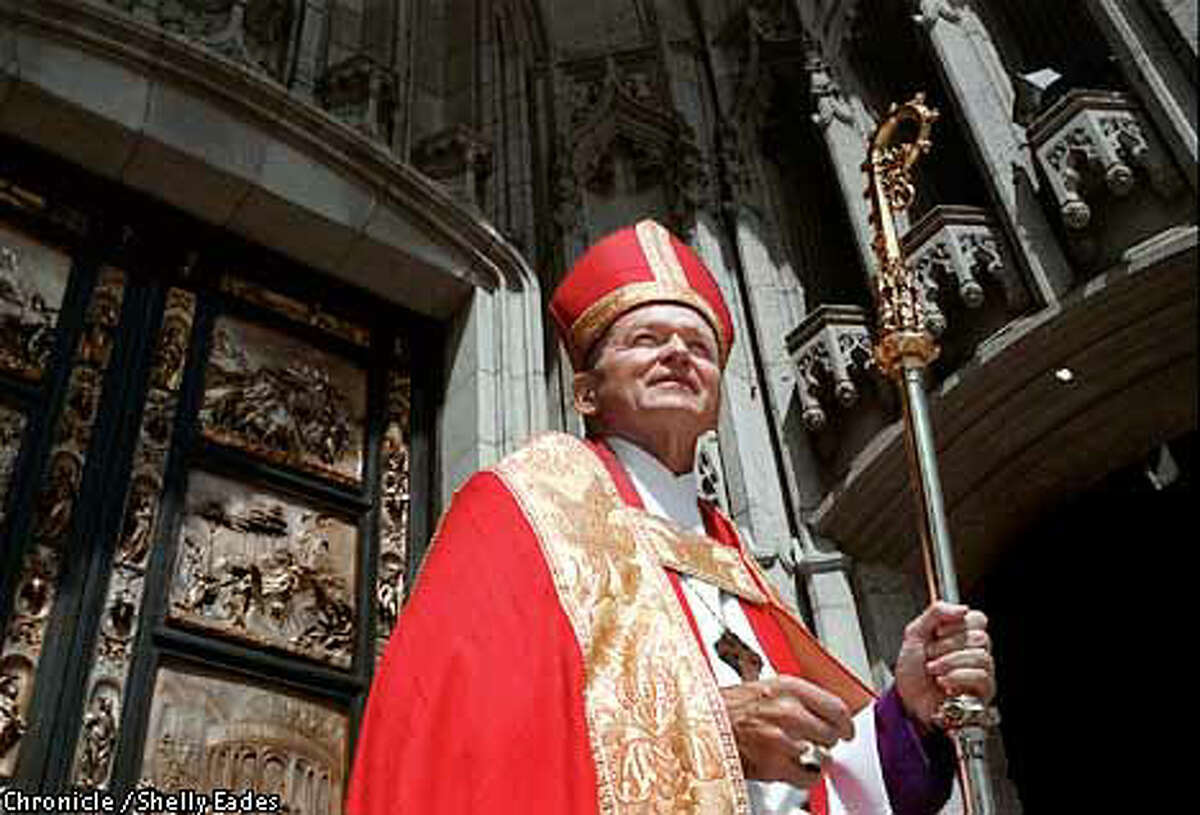 Episcopal Bishop William Swing secured local Roman Catholic support but has yet to receive the Vatican's blessing. Chronicle photo by Shelley Eades