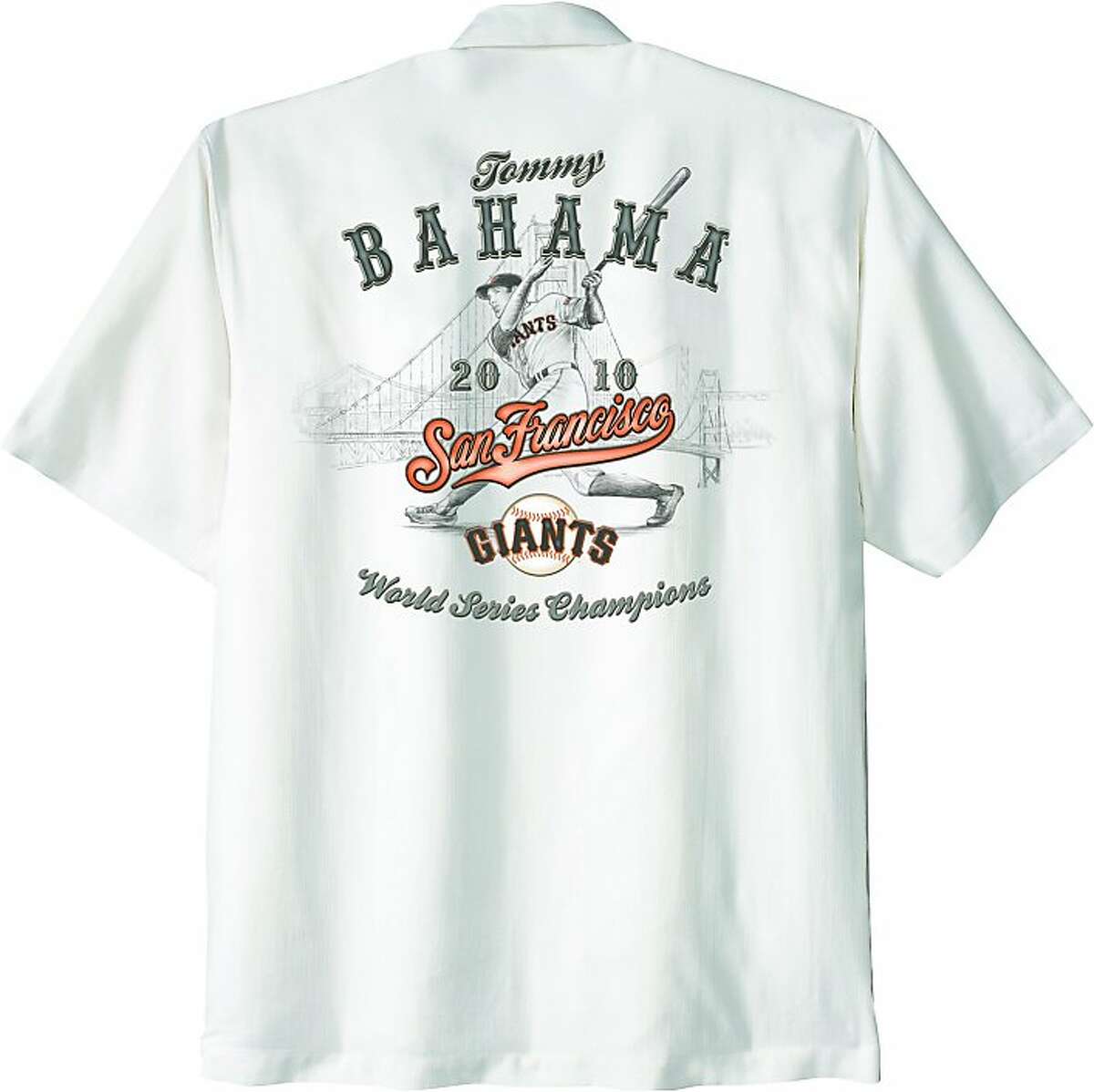 San Francisco Giants Tommy Bahama Baseball Camp Button-Up Shirt - Cream