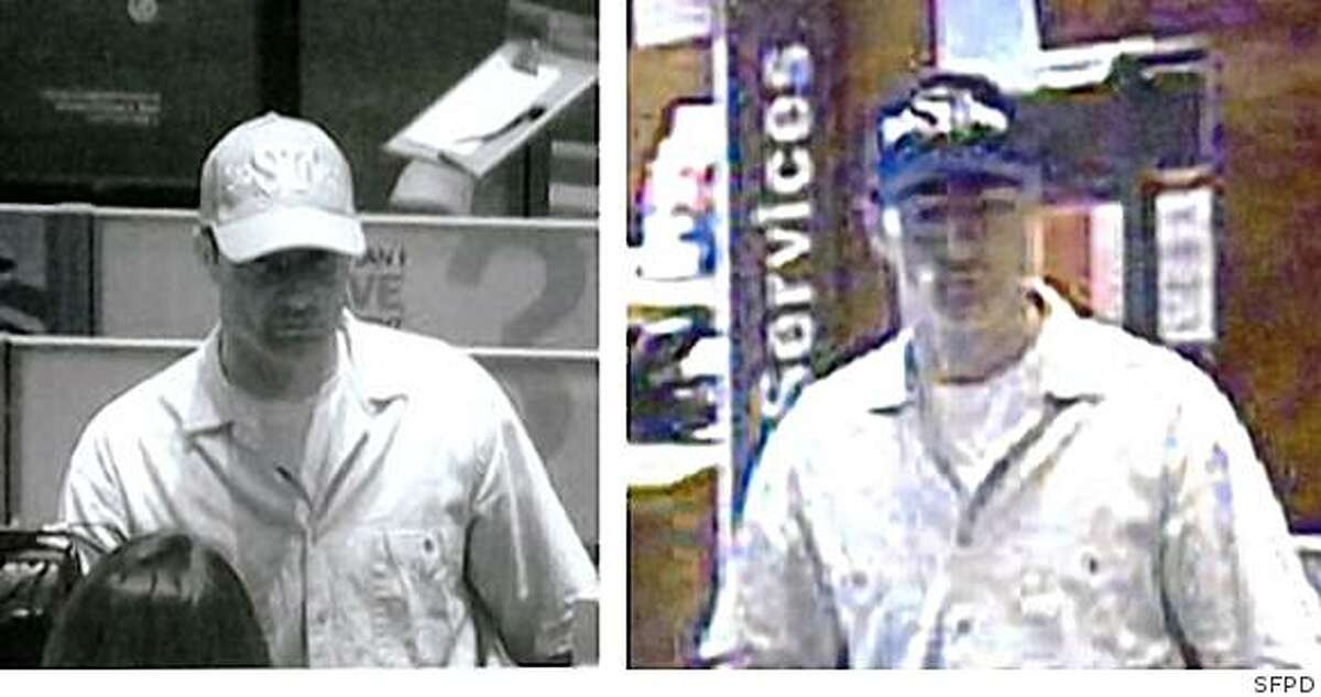 San Francisco police are seeking the public's help in locating this suspect, described as a white male, 6'1, 190 lbs., last seen wearing a baseball cap with SF on it, a khaki buttoned shirt, and blue jeans. He is a bank robbery suspect who threatened to blow up a Bank of America located at 50 California Street, at approximately 12:50 P.M on April 15, 2009.