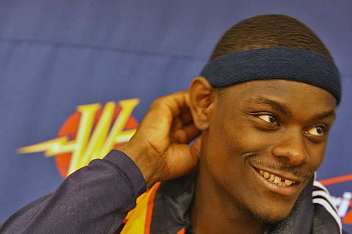 Golden State Warriors Anthony Morrow talks with reporters after practice at the Warriors facility, Monday Nov. 17, 2008, in Oakland, Calif.