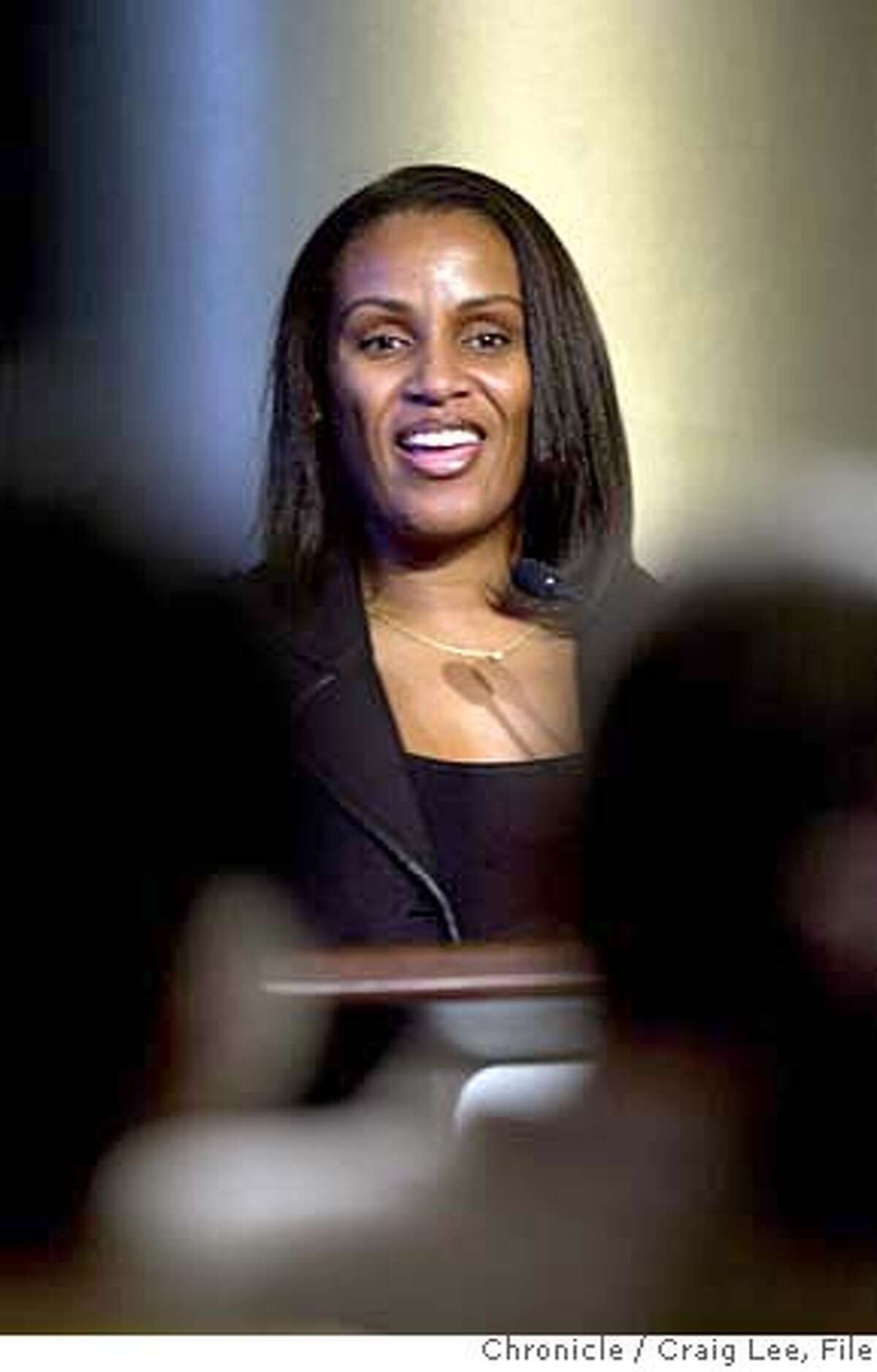 BROWN07B-C-06JAN03-MT-CL Inauguration of Jerry Brown as Mayor of Oakland in his second term. Photo of Desley Brooks of District #6, making a speech. Photo by Craig Lee/San Francisco ChronicleRan on: 05-01-2006 Desley Brooks was elected to the City Council from Oaklands District 6 in 2002.Ran on: 05-01-2006 Desley BrooksRan on: 05-01-2006 Desley BrooksRan on: 05-01-2006 Desley Brooks was elected to the City Council from Oaklands District 6 in 2002.
