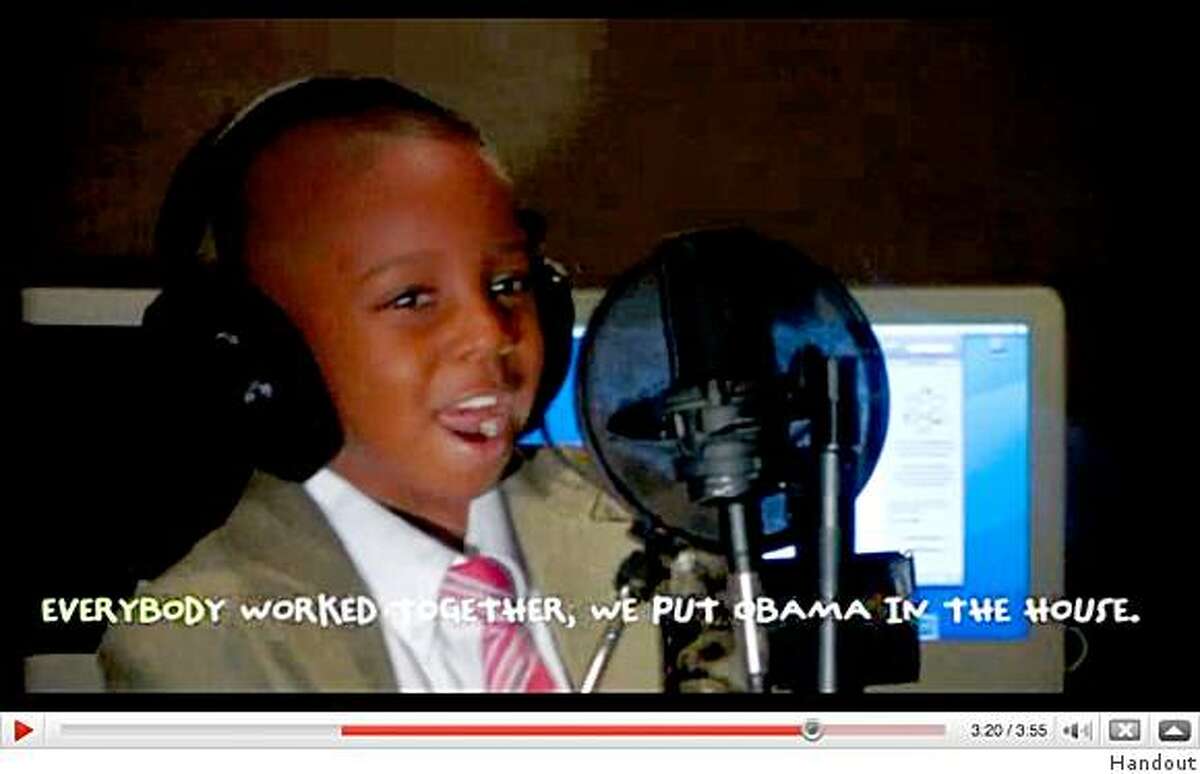 Ayanius Saucer, aka Lil Yani, 6 is seen in this screen grab on his You Tube video, "Obama Made Me Proud".