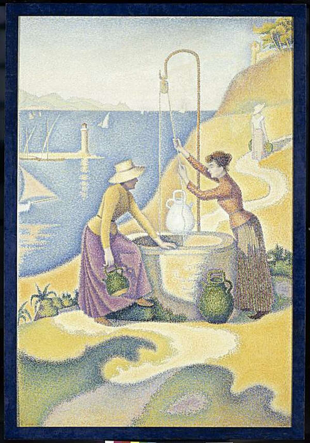 "Women at the Well" (1892) oil on canvas by Paul Signac