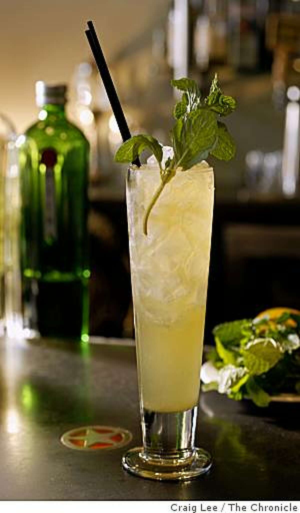 A cocktail drink, called Strange Brew, where beer is one of the ingredients at Range restaurant in San Francisco, Calif., on January 7, 2009.