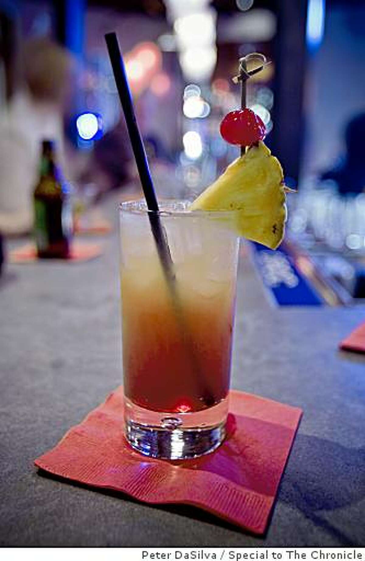 Temasek Sunset cocktail at Straits Restaurant in Burlingame, California on Dec. 6, 2008.
