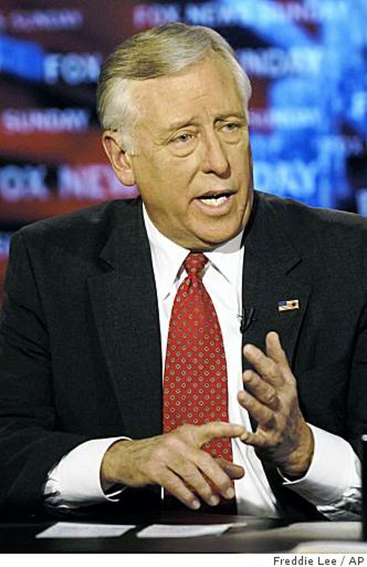 In this photo provided by FOX News, House Majority Leader Steny Hoyer, D-Md., appears on "Fox News Sunday" in Washington, Sunday, Jan. 7, 2007. (AP Photo/FOX News Sunday, Freddie Lee