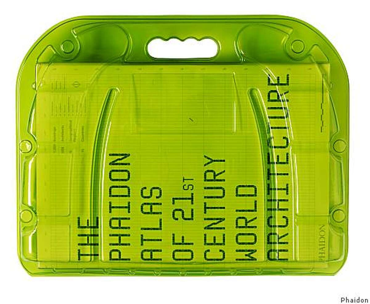 The Phaidon Atlas of 21st Century World Architecture published by Phaidon is heavy and hence comes in a protective case with handles. The design of the attractive transparent chartreuse plastic case allows for efficient shipping.