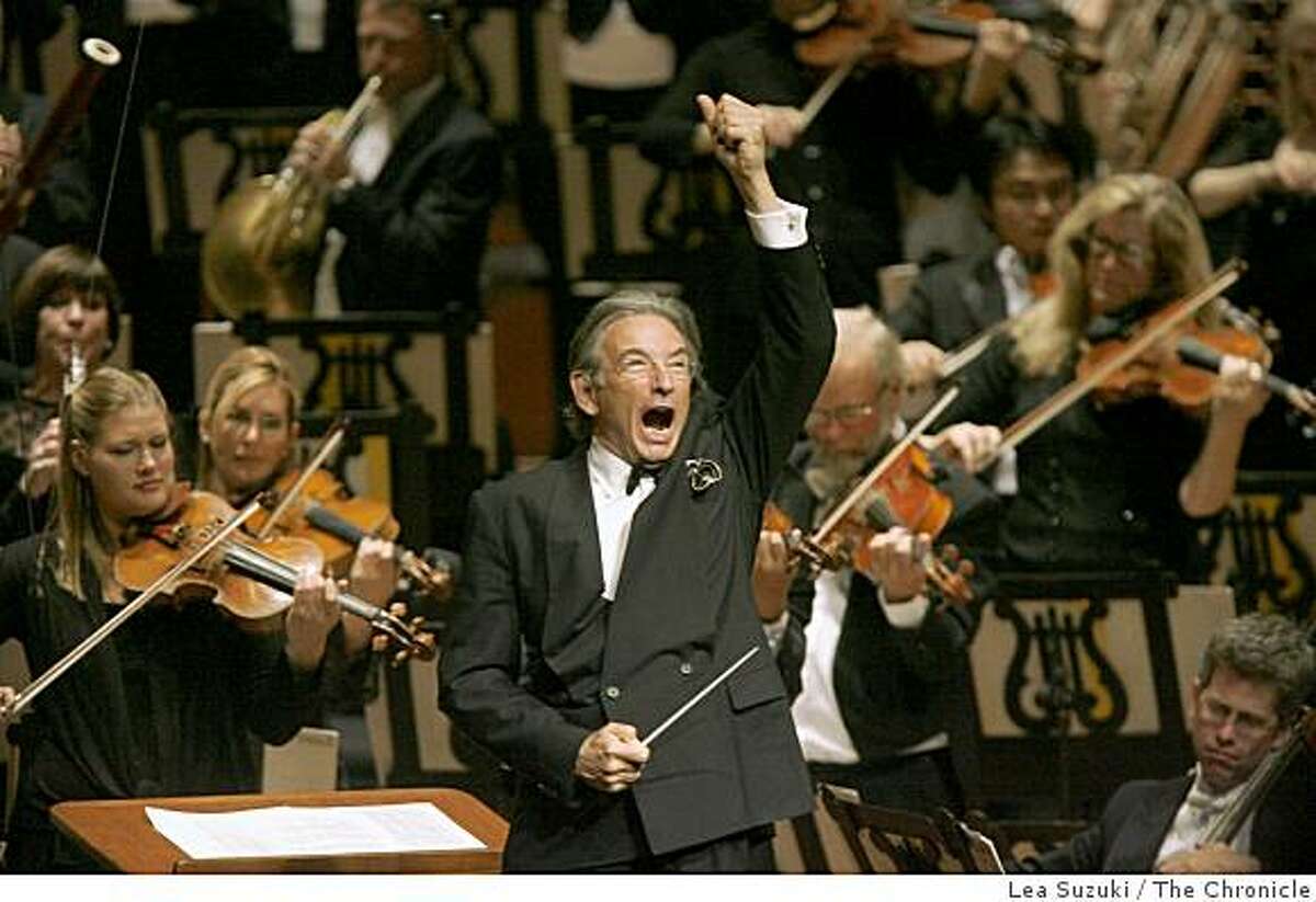 Michael Tilson Thomas conducts during The Opening Gala at Davies Symphony Hall on Wednesday September 3, 2008 in San Francisco, Calif.