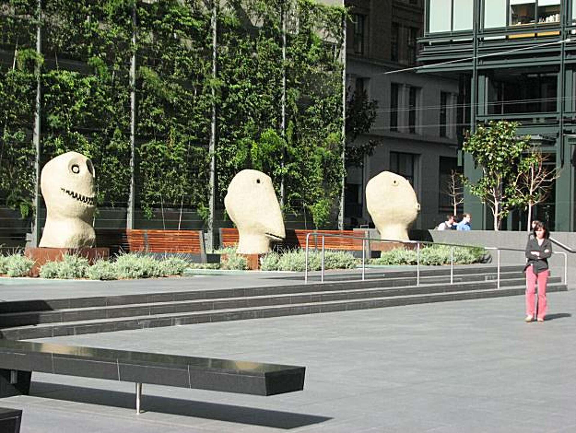 3 head sculptures more than a nod to S.F. law