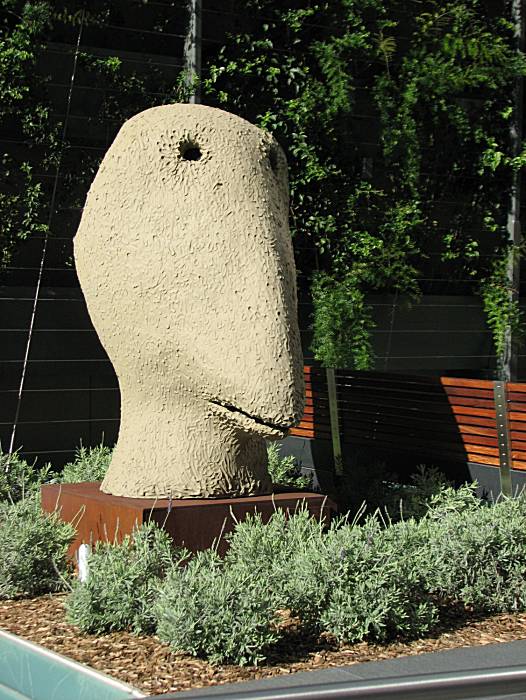 3 head sculptures more than a nod to S.F. law