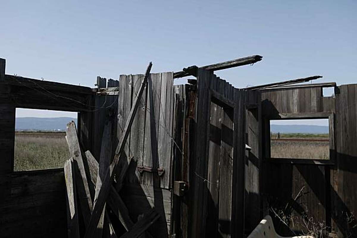 Ghost town of Drawbridge is going down into bay