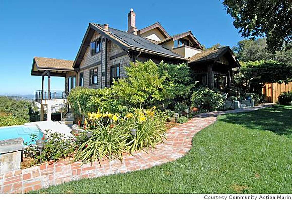 Exterior view of San Rafael home that is once again being raffled ($150 a ticket) to benefit nonprofit Community Action Marin.