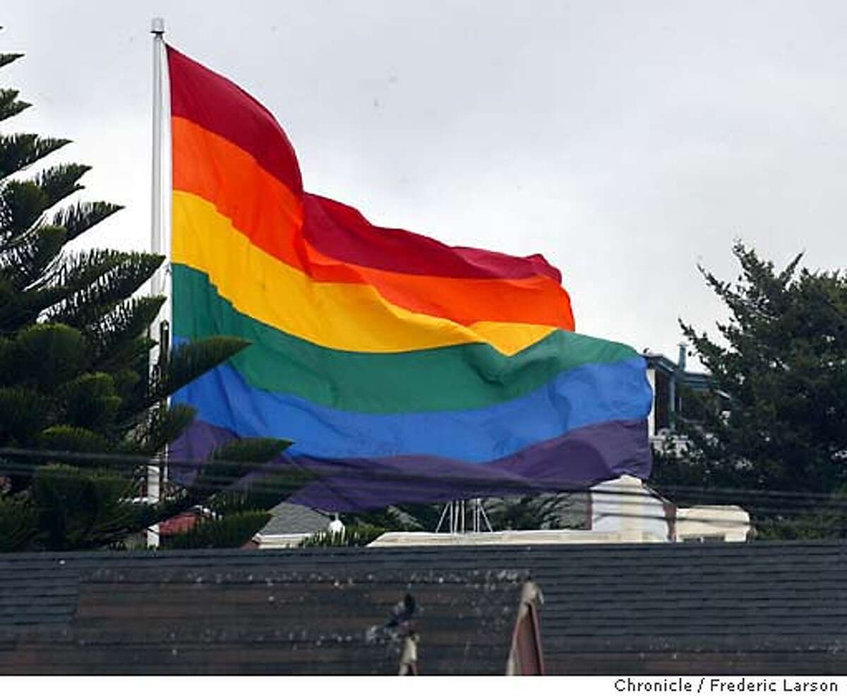 ; How's is the Castro district viewing the upcoming Mayor election? Chronicle reporter Pat Yollin writing an overview with overview photographs. General location pics a 18th and Castro street and the Rainbow Flag flying over Castro and Market. FREDERIC LARSON / The Chronicle