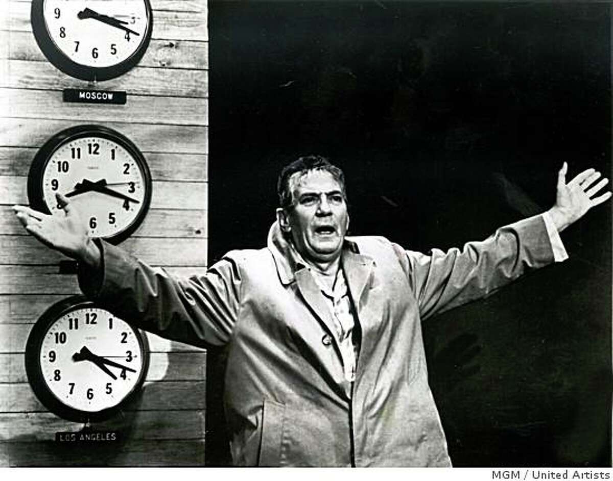 Peter Finch rants and raves in the 1976 film "Network" -- Credit: MGM / United Artists