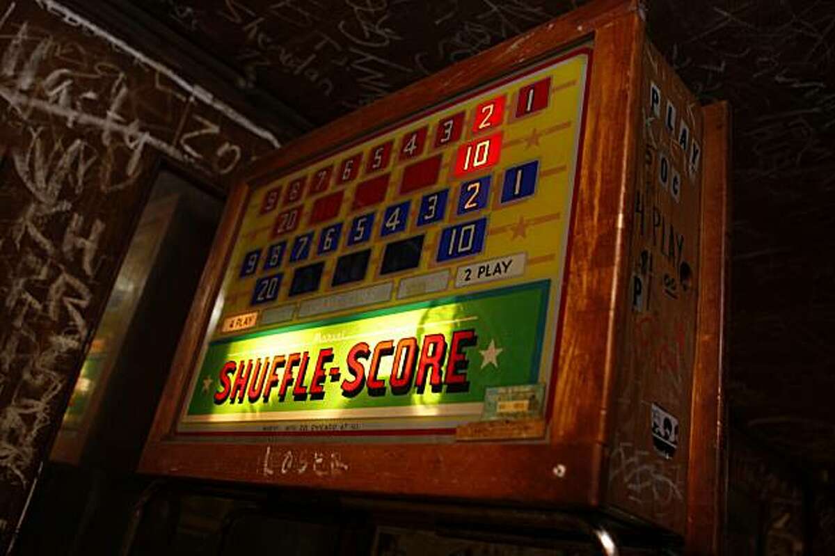 An antique scoreboard at the Kingfish Pub & Cafe Oakland, Ca., on Thursday, January 7, 2010.