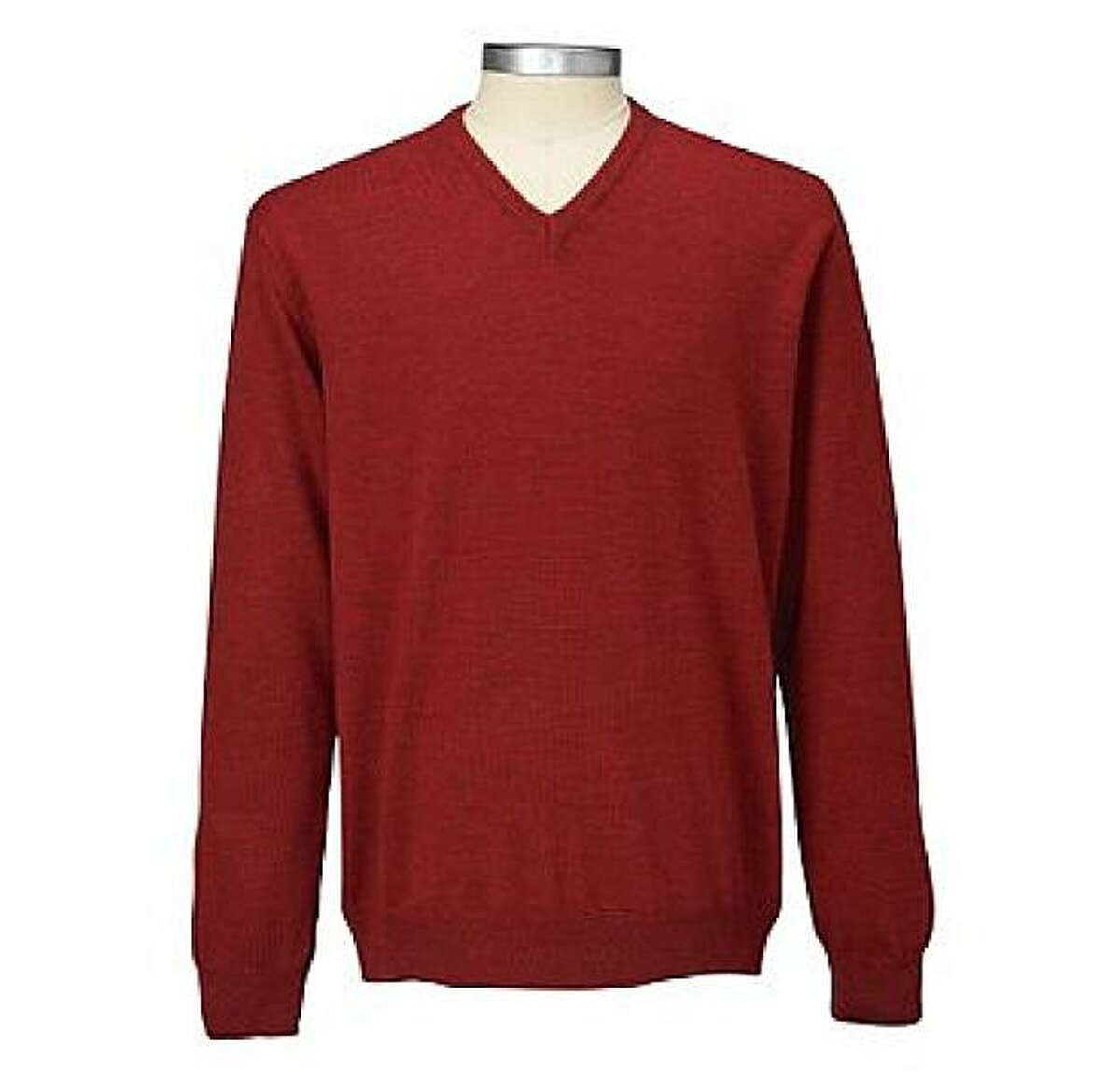 Men's Merino Wool V-Neck Sweater