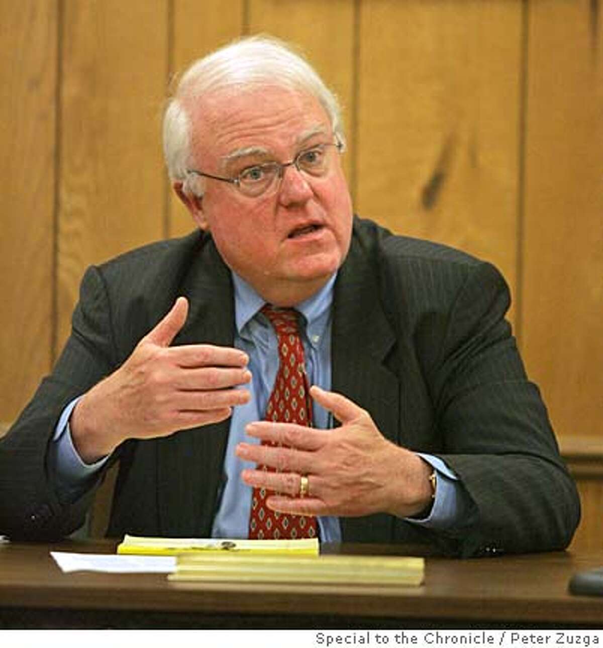 SENSENBRENNER 2 OF 4--Rep. James Sensenbrenner answers a constituant's question during a town hall meeting held by the Congressman in the Thiensville Town Hall Sunday, June 25, 2006, in Thiensville, Wis. (Peter Zuzga/Special to the Chronicle) Ran on: 06-29-2006 Rep. James Sensenbren- ner says he will try today to get a majority of his committee to OK the bill. Ran on: 07-03-2006 James Sensenbrenner is one of the GOPs leaders on immigration policy. Ran on: 07-03-2006 James Sensenbrenner is one of the GOPs leaders on immigration policy. Ran on: 07-03-2006