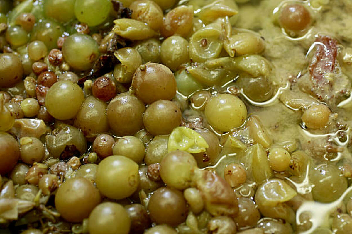 Soaking white grapes in skins is orange crush