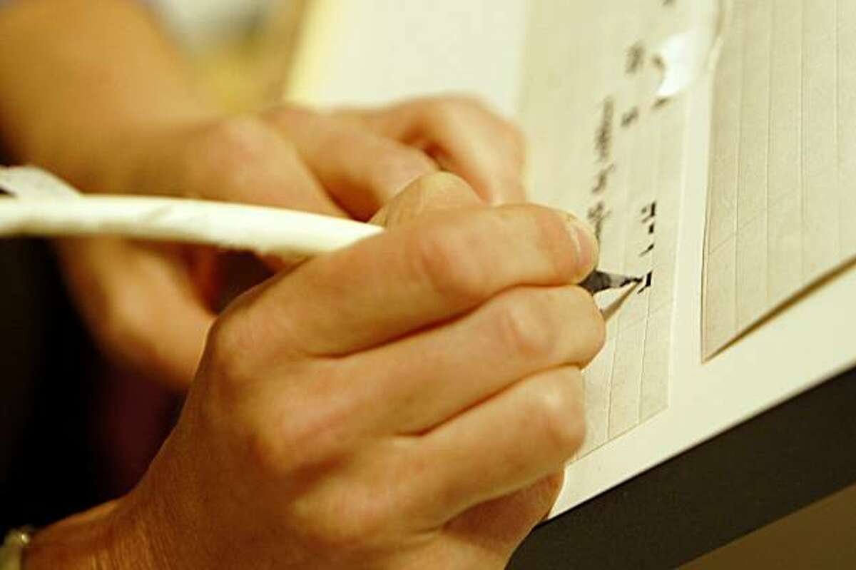 Female scribe at Contemporary Jewish Museum