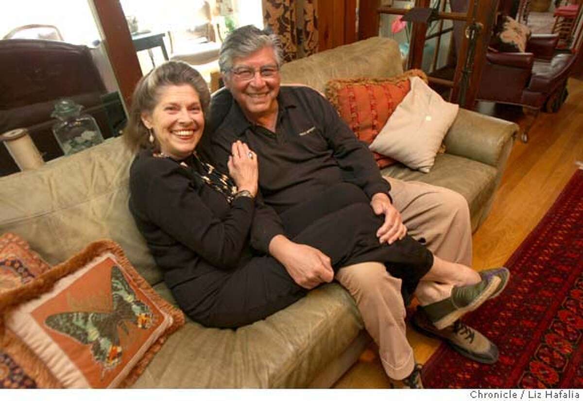 Janet and Luis Gutierrez on their couch in their Los Gatos home on Tuesday, April 15,2008. Liz Hafalia / The Chronicle / {city } / 4/15/08 Photo by Liz Hafalia / San Francisco Chronicle